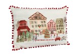 Perna Craciun poliester multicolor Village 60x40 cm