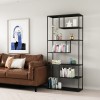 Raft de sine statator Vehmaa 188x85x35cm negru mat [en.casa] HausGarden Leisure, [en.casa]