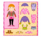 Puzzle incastru din lemn - Imbraca Fetita, 7Toys, Brand