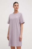 Cumpara ieftin Adidas rochie din bumbac culoarea violet, mini, oversize IR6054