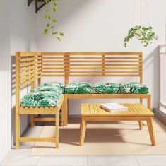 vidaXL Perne pallet pentru șezut, set de 6, model de frunze, 40 x 40 x 8 cm, din fabrică Oxford.