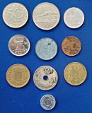 Lot 10 monede straine, romanesti și jetoane, circulate conform foto 26I: Spania Bulgaria Antilele Olandeze Lituania Olanda Trinidad Tobago Rom&acirc;nia