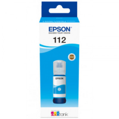 Epson 112 pigment cyan ink bottle foto