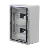 Cumpara ieftin Cutie modulara IP65 din ABS gri, usa transparenta, 2 x 9 module, 250x350x150 mm PP3112