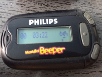 PAGER DE COLECTIE PHILIPS MENSA TEL BEEPER ANII 90 PENTRU NOSTALGICI. foto