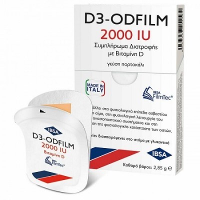 Ibsa D3-Odfilm Vitamina pentru &amp;Icirc;ntărirea Sistemului Imunitar &amp;amp; Sănătatea Oaselor 2000iu Portocaliu 30 pliculețe foto