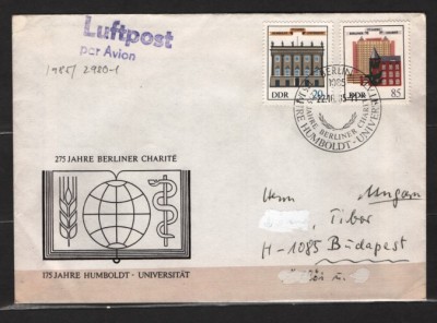 GERMANIA (DDR) 1985 - ARHITECTURA CLADIRI. PLIC CIRCULAT, Y24 foto