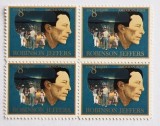 4 timbre Statele Unite bloc de 4 val. MNH 1973 ROBINSON JEFFERS 8 c. _Scott 1485, SUA, Arta, Nestampilat