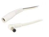 Cablu Alimentare Alb 2x0,5mm2 DC 5,5/2,1 la DC 5,5/2,5 &icirc;n Unghi
