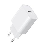 Incarcator Retea Fast Charge, Flippy, Incarcator Standard European Power Delivery 20 W, Compatibil cu iPhone 8-14, Alb