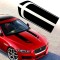 Set 2 stickere autoadezive Tuning, model &bdquo;Hood Stripes V1&rdquo;, dimensiune 85 x 12 cm, culoare Neagra