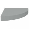 Raft de colt suspendat, gri, 25x25x3,8 cm, MDF