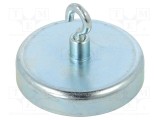 Magnet fix ferită 50mm 220N cu c&acirc;rlig ELESA GANTER