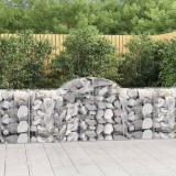 VidaXL Coșuri gabion arcuite 15 buc, 200x50x80/100 cm, fier galvanizat