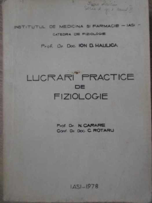 LUCRARI PRACTICE DE FIZIOLOGIE-N. CARARE, C. ROTARU-232974