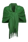 Esarfa tip sal din casmir, verde, Marime universala
