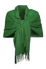 Esarfa tip sal din casmir, verde