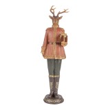Cumpara ieftin Figurina Ren Craciun polirasina multicolora 11x10x38 cm
