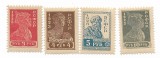 Rusia - Soldat, muncitor si taran, dantelate, 1923 - valori neobliterate