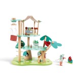 Set de joaca din lemn Hape, Colectia Green Planet Explorers, Sediul padurarului Hape, 21 piese