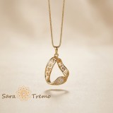 Cumpara ieftin Colier Eleganta Imperiala , Colier placat cu aur 14K cu zirconia albe