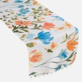 Runner de masă cu model floral, 160x31 cm, ecru, CMCLASS