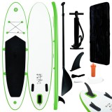 Set de placa SUP gonflabila, verde si alb GartenMobel Dekor, vidaXL