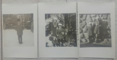 Prietene, iarna// lot 3 fotografii romanesti interbelice