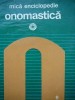 Mica enciclopedie onomastica - Christian Ionescu