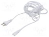 Cablu IEC C7 mamă 2x0,75mm2 3m alb 7A 125V LIAN DUNG