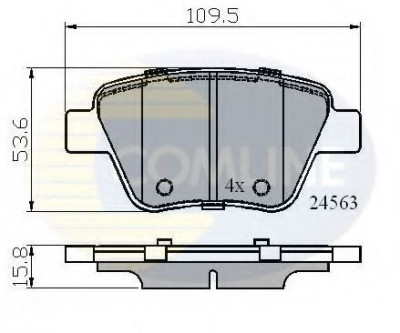 Set placute frana,frana disc SKODA OCTAVIA III (5E3) (2012 - 2016) COMLINE CBP02022 foto