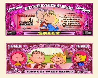 SUA = FANT NOTE (TJ6) = DES ANIMATE : SALLY BROWN DIN SERIA CHARLIE BROWN - UNC foto