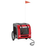 Cumpara ieftin Remorca bicicleta animale companie, rosu/gri textil oxford/fier