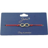 Bratara aurie inox infinit cu inima