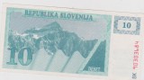 BANCNOTA 10 TOLARJEV SLOVENIA /VF