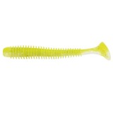 Shad Rapture Ribbed Slim Shady 7.5 Cm Chartreuse Ghost 12 Buc