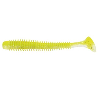 Shad Rapture Ribbed Slim Shady 7.5 Cm Chartreuse Ghost 12 Buc foto