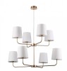 Lustra Pendul GoodHome Arrioph, auriu, surse 8 x (E14), IP20