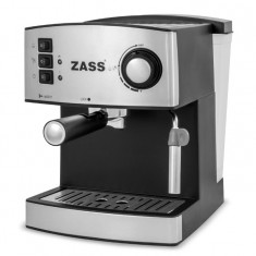 Espressor manual Zass ZEM 04, 850 W, 1.6 L, 15 bar, Argintiu - RESIGILAT