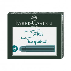 Cartuse cerneala mici turcoaz 6 buc/cutie Faber-Castell foto