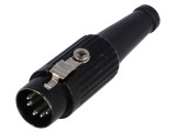 Mufă DIN 5 PIN 180&deg; drept pe cablu 34V
