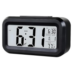 Ceas digital de birou afisaj lcd temperatura interior alarma data iluminare de fundal