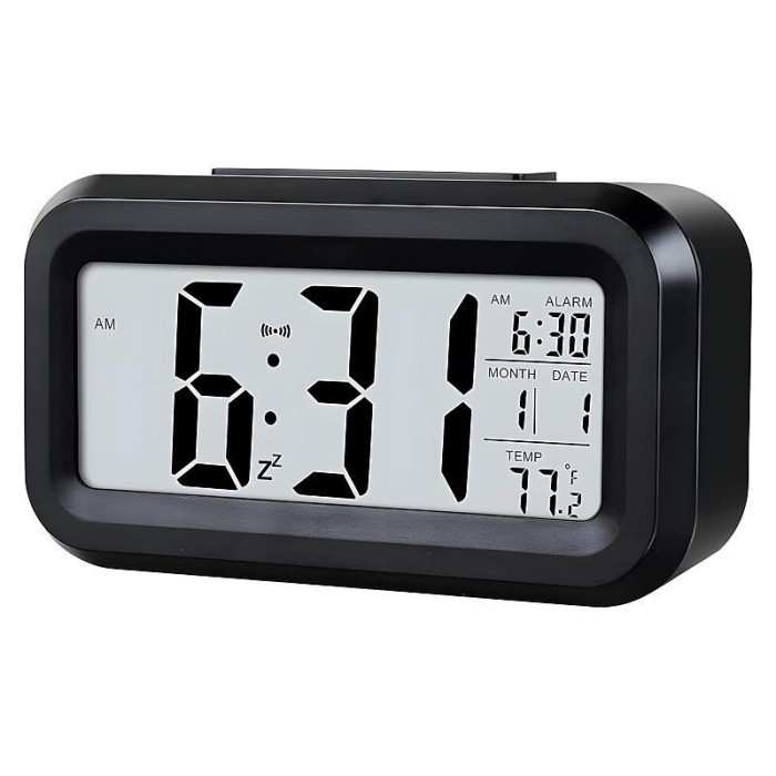 Ceas digital de birou afisaj lcd temperatura interior alarma data iluminare de fundal