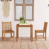 VidaXL Set de mobilier de grădină cu 3 piese, 80x80 cm, lemn masiv de tec