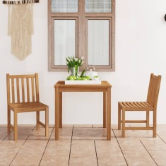 vidaXL Set de mobilier de grădină cu 3 piese, 80x80 cm, lemn masiv de tec 3059921