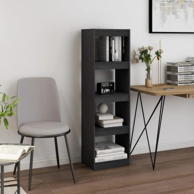 vidaXL Bibliotecă/Separator cameră, gri, 40x30x135,5 cm, lemn de pin foto