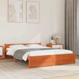 Cumpara ieftin Cadru de pat Maro ceruit 140 x 200 cm Lemn masiv de pin