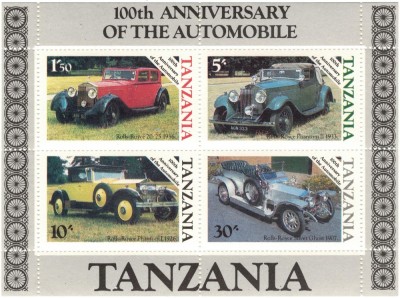 TANZANIA 1986 - Automobile de epoca /bloc MNH foto