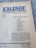 REVISTA KALENDE, PREOCUPARI LITERARE NR.3/1943
