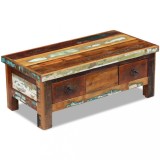 Cumpara ieftin Măsuță de cafea cu sertare, 90x45x35 cm, lemn solid reciclat